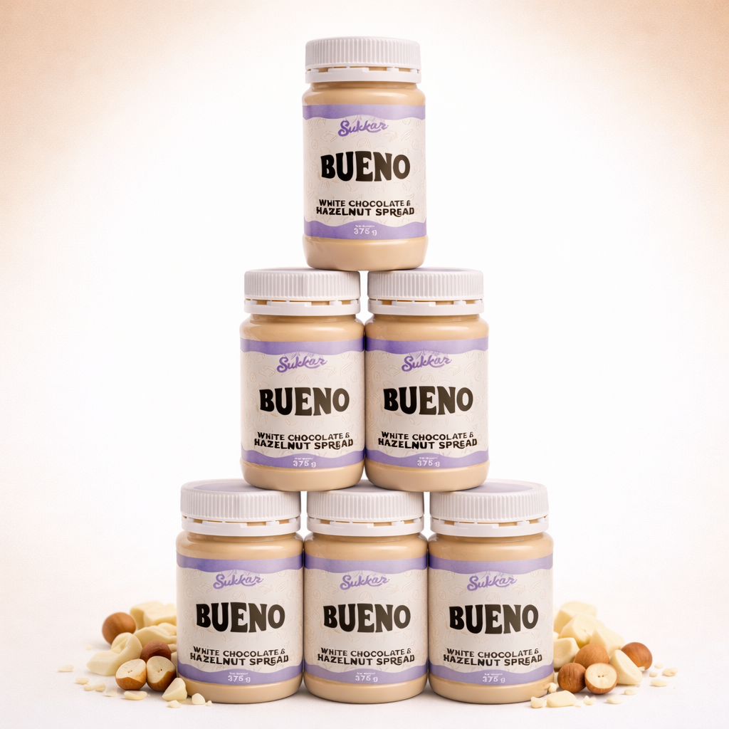 X6 Bueno White Chocolate & Hazelnut Spread 375g