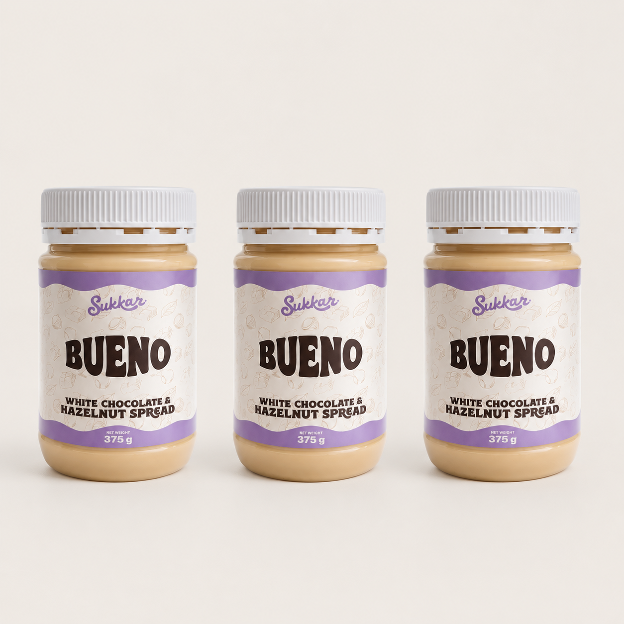 X3 Bueno White Choc & Hazelnut Spread 375g