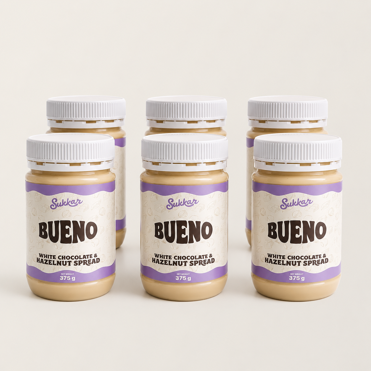 X6 Bueno White Choc & Hazelnut Spread 375g