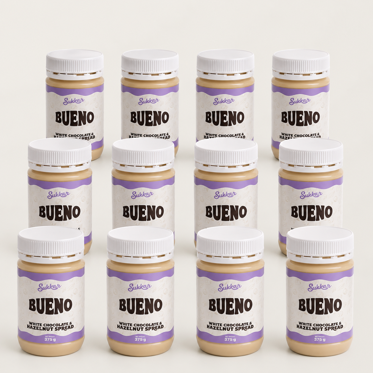 X12 Bueno White Choc & Hazelnut Spread 375g