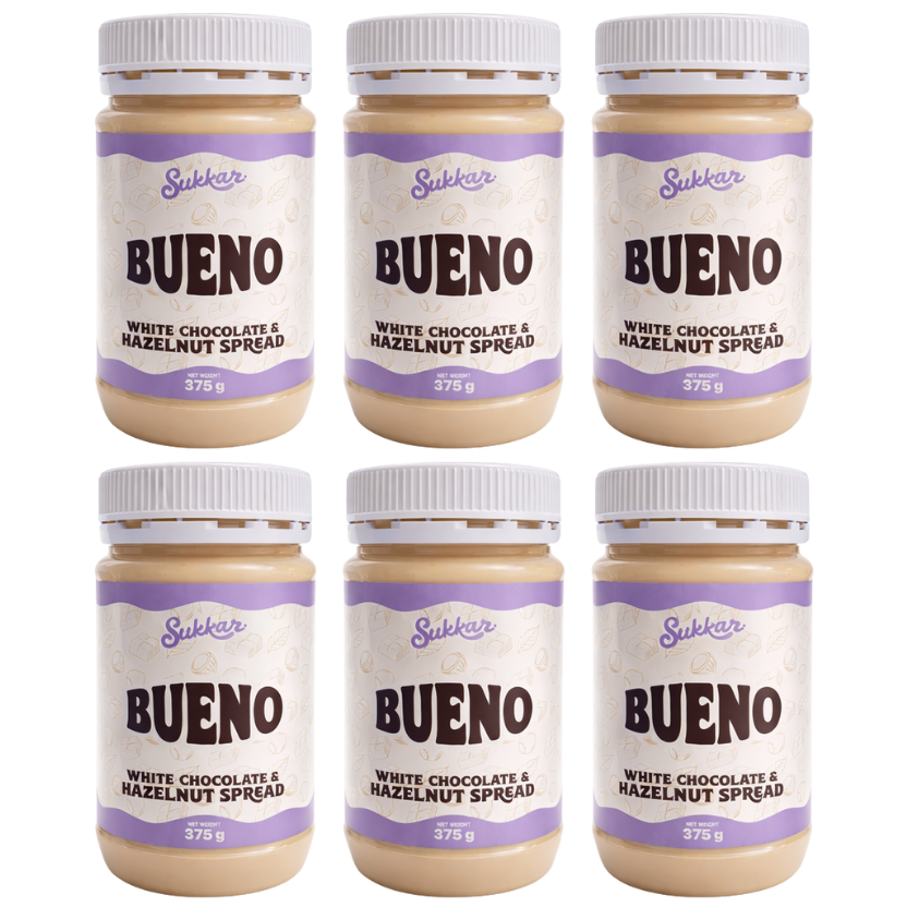 X6 Bueno White Chocolate & Hazelnut Spread 375g